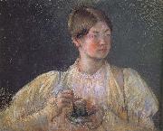 Mary Cassatt Hot chocolate France oil painting artist
